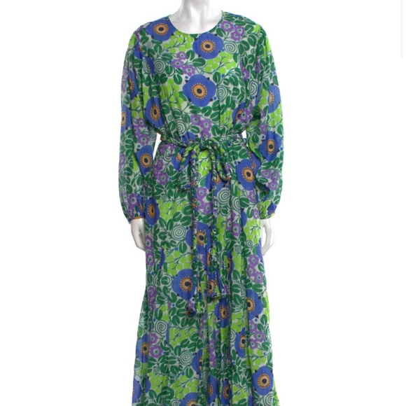 RHODE Floral Print Long Dress - Picture 1 of 6